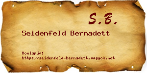 Seidenfeld Bernadett névjegykártya